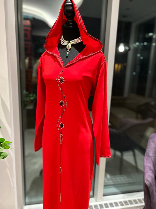 Jellaba Marocaine rouge